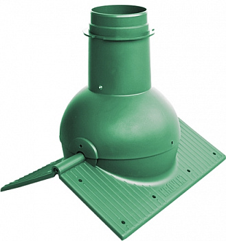 Коньковый элемент Krovent Pipe-Cone зеленый — Grandline