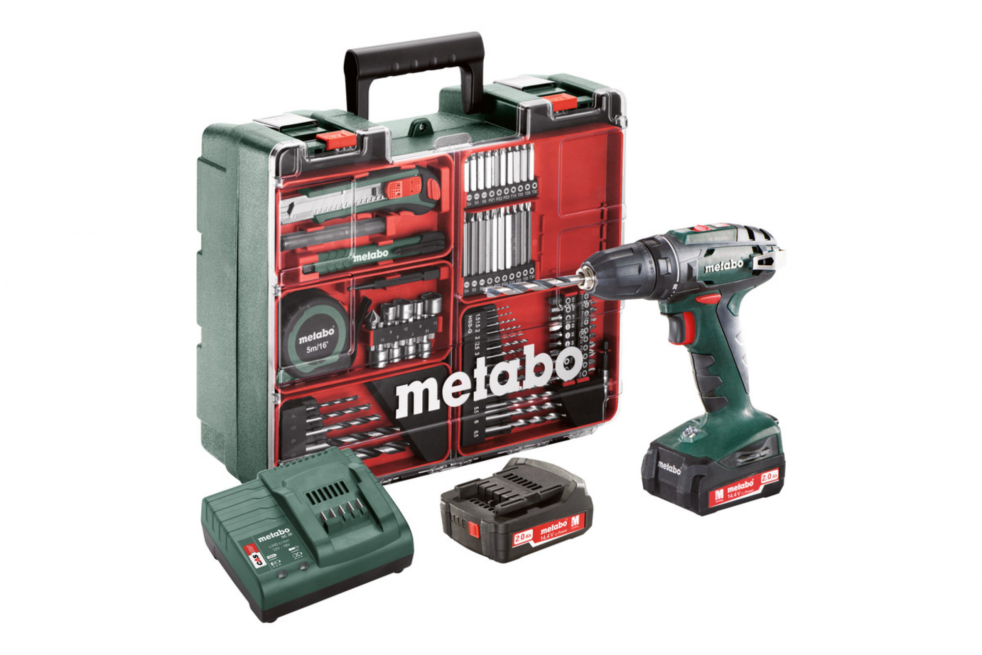 Дрель аккумуляторная + набор оснастки Metabo BS 14.4 (602206880) — Grandline