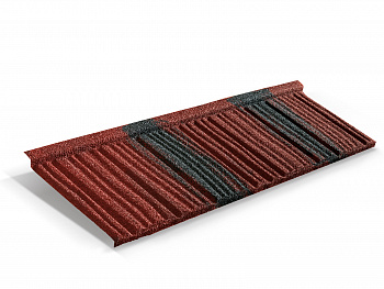 Лист Metrotile WoodShake красно-черный — Grandline