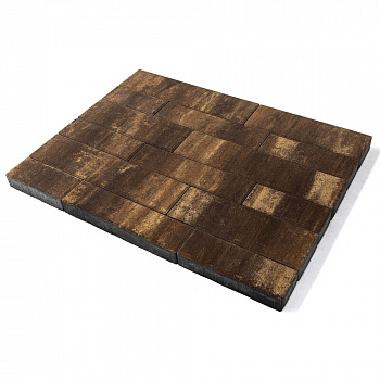 Плитка тротуарная Домино Color Mix Каштан h60 280х120 360х120 480х120 480х160 640х160 — Grandline