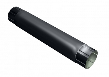 Труба круглая соединительная Optima 100мм 1м RAL 7024 — Grandline