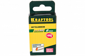 Скобы для степлера KRAFTOOL 6 мм широкие тип 140, 1000 шт (31680-06) — Grandline