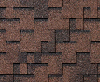 RoofShield черепица Фемили Эко Лайт Модерн (3м2) Коричневый с оттенением — Grandline