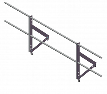 Ограждение кровельное Optima 0,65х2м RAL 7024 — Grandline