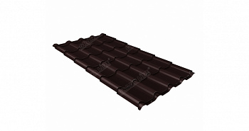 Металлочерепица камея 0,5 Satin RAL 8017 шоколад — Grandline